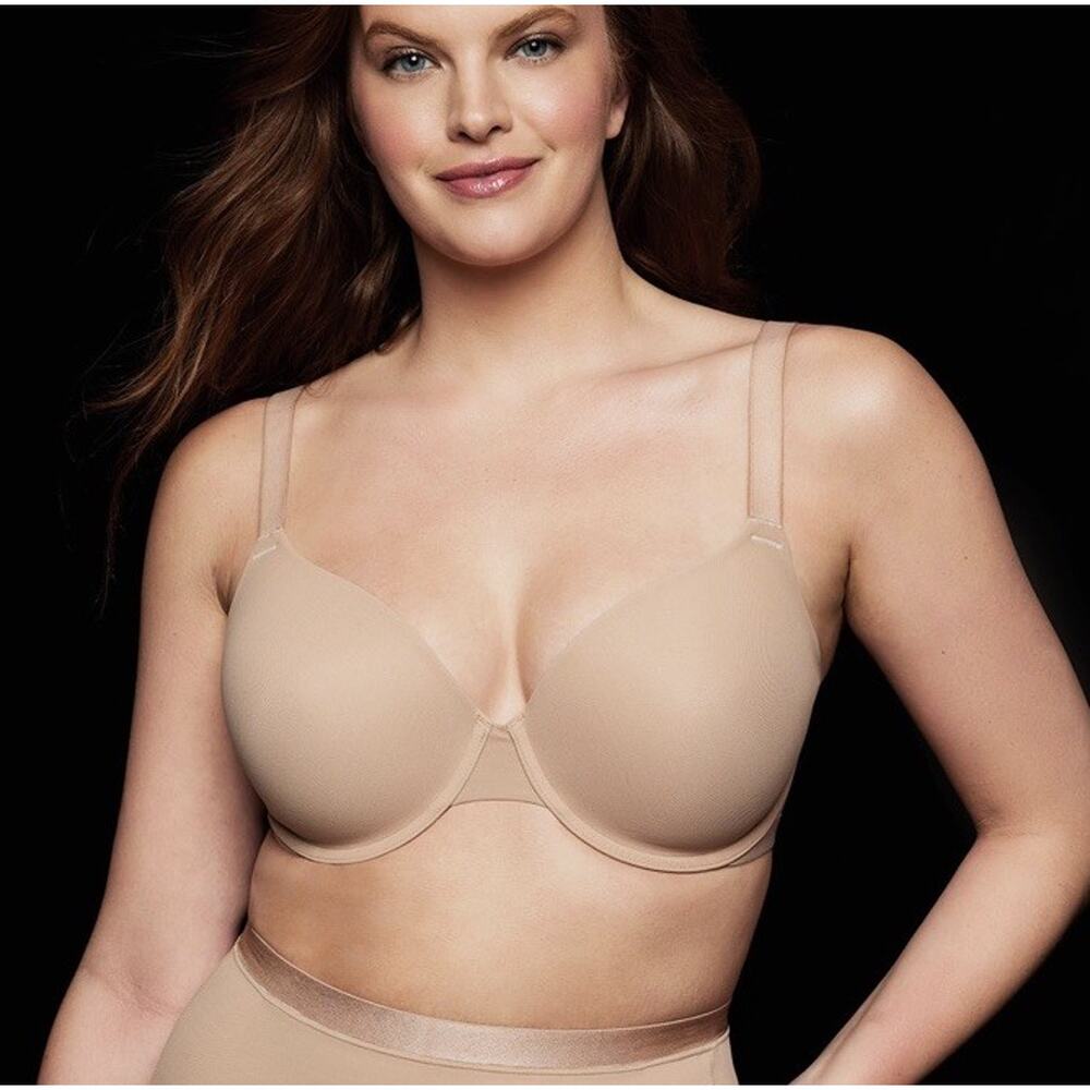 Wacoal Bra Size 38G Shape Revelation Shallow Top Underwire T-Shirt Praline Beige